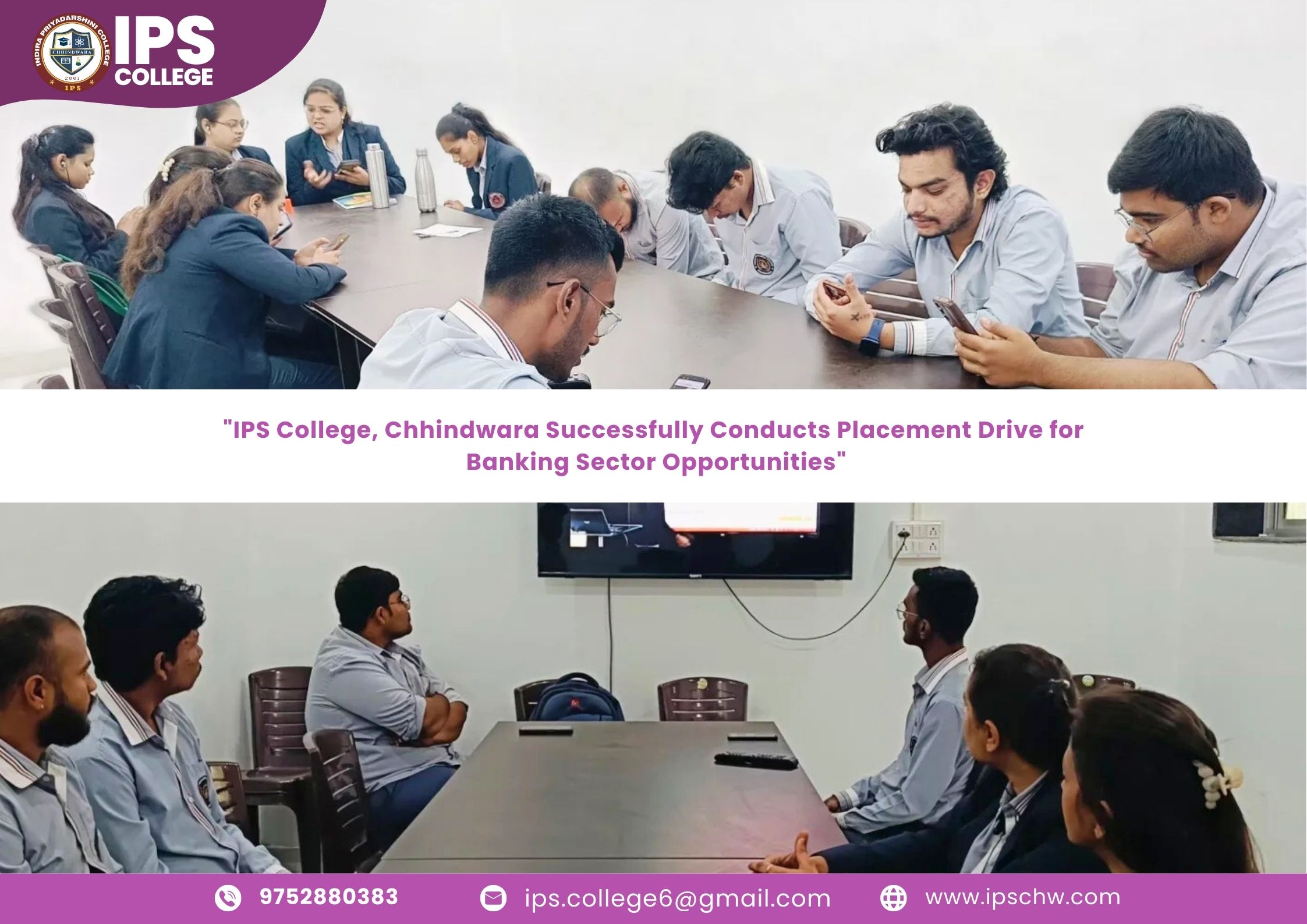 "IPS College, Chhindwara Successfully Conducts Placement Drive for Banking Sector Opportunities"